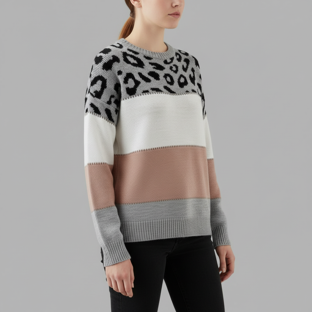 Cheyenne Sweater | Women's Panther Print Knitwear 4