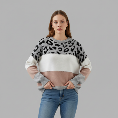 Cheyenne Sweater | Women's Panther Print Knitwear 2