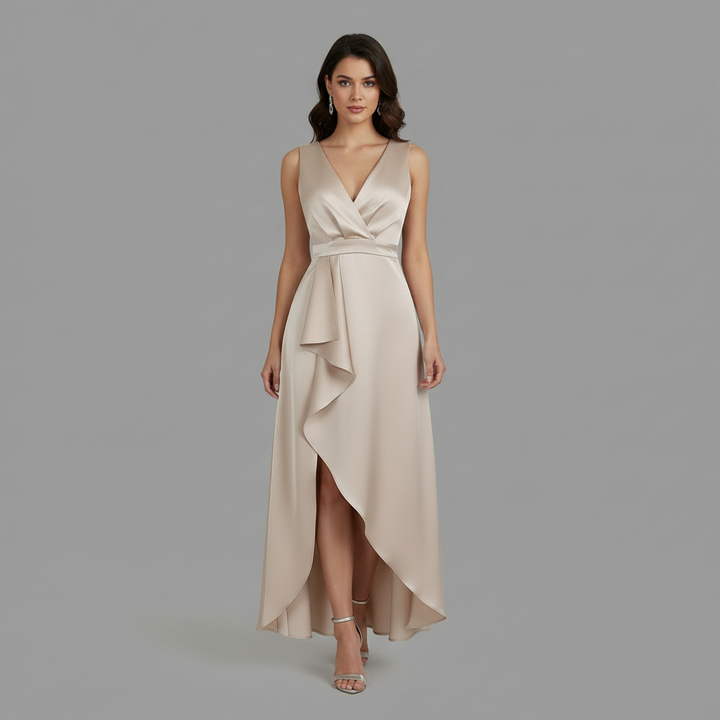 Elegant V-Neck Maxi Dress | Women's Summer Dresses 1