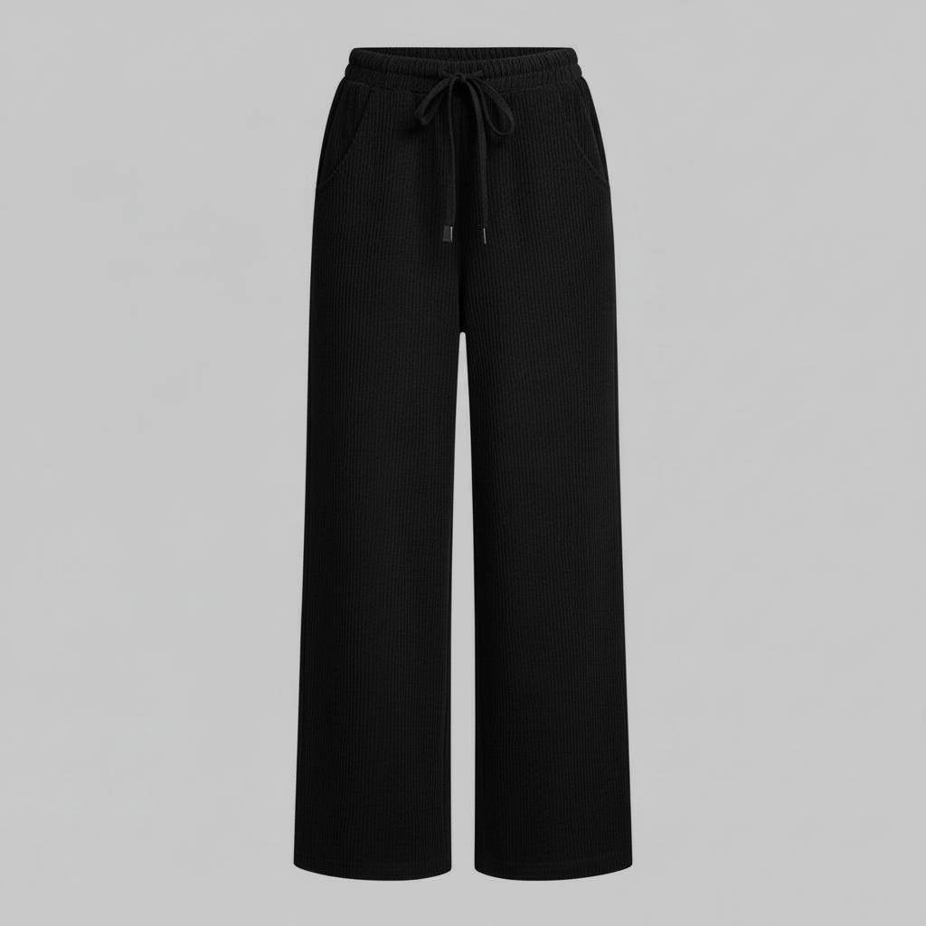 High-Waisted Corduroy Palazzo Pants | Women's Wide Leg Trousers 1