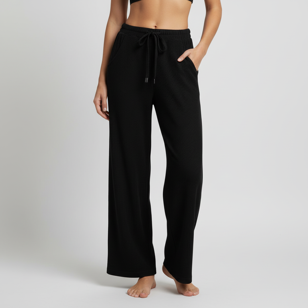 High-Waisted Corduroy Palazzo Pants | Women's Wide Leg Trousers 4