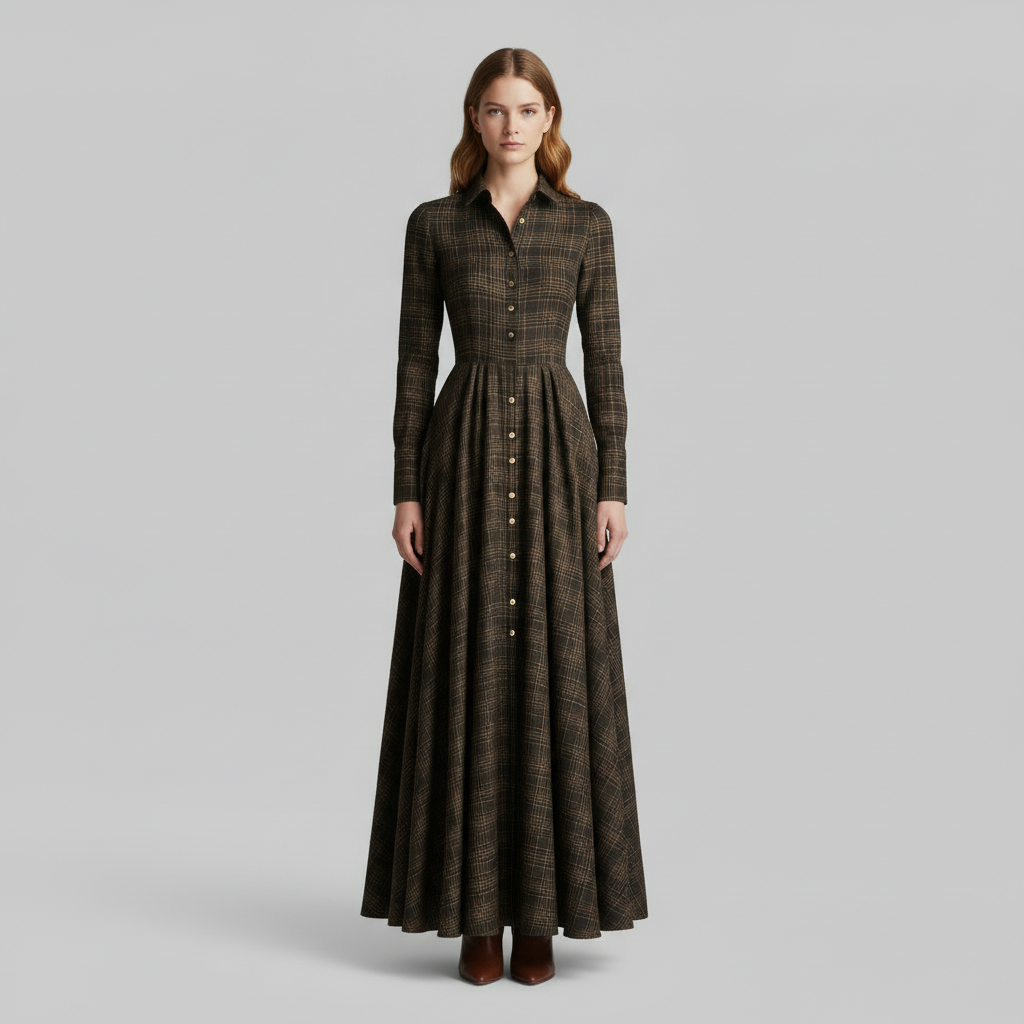 Jannali | Women's Long Sleeve Maxi Dress with Pockets 1