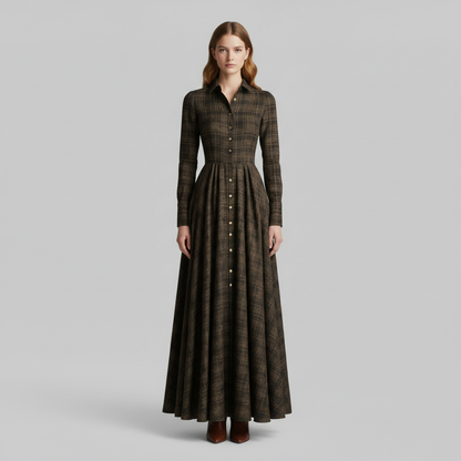Jannali | Women's Long Sleeve Maxi Dress with Pockets 1