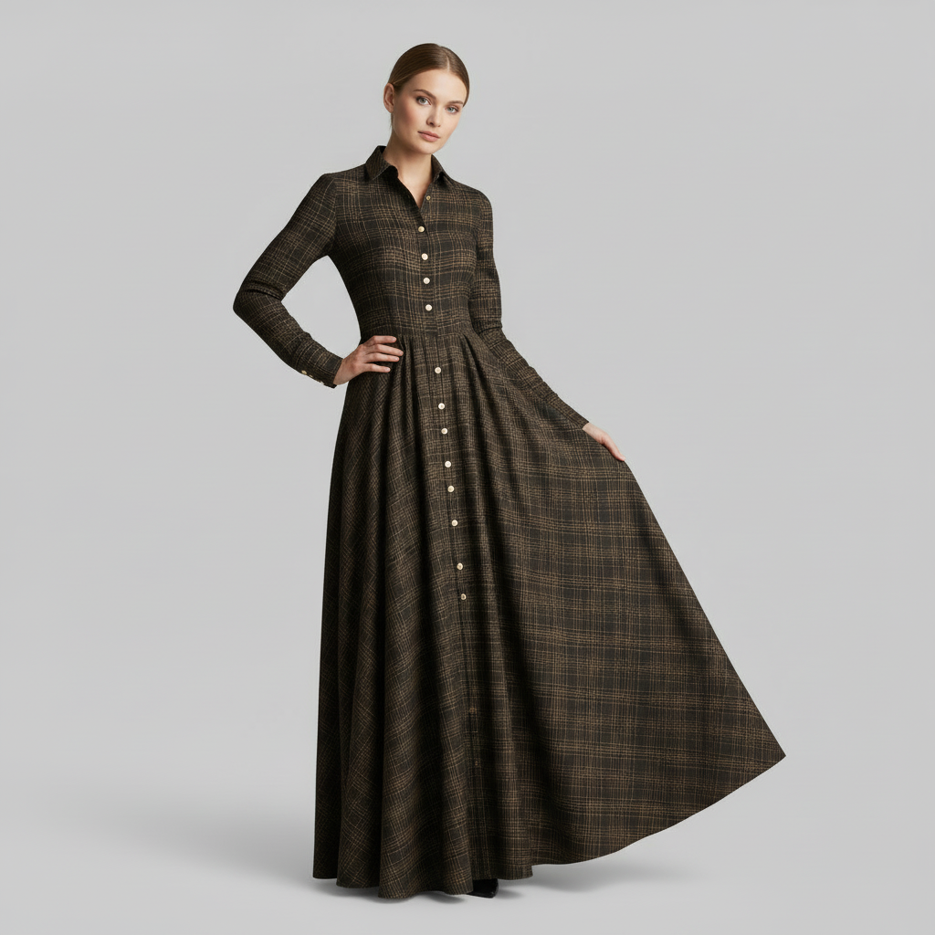 Jannali | Women's Long Sleeve Maxi Dress with Pockets 3