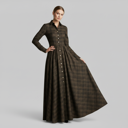 Jannali | Women's Long Sleeve Maxi Dress with Pockets 3