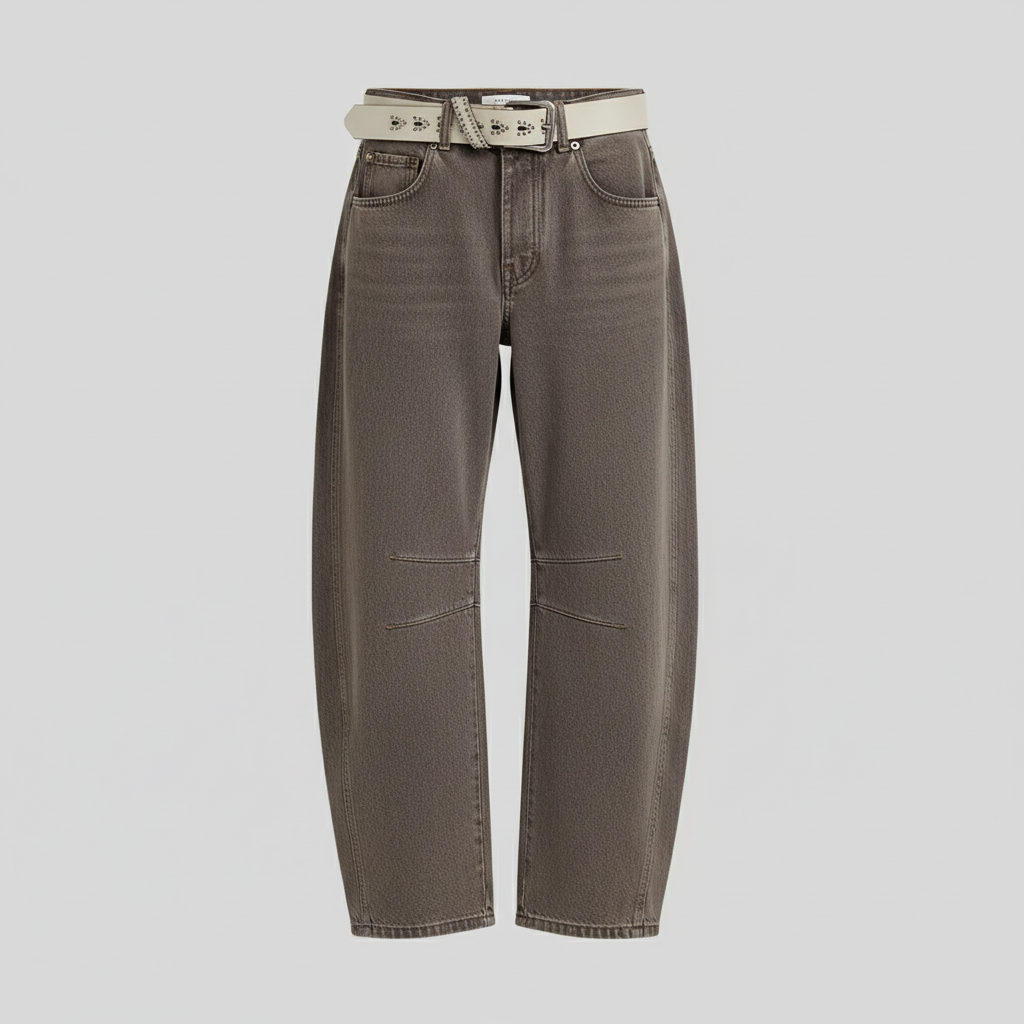 Leopard Print Barrel Jeans | Women's Casual Denim 3