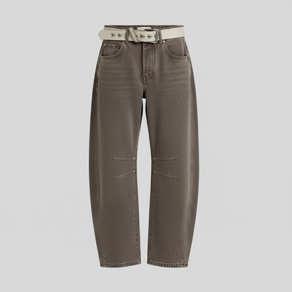 Leopard Print Barrel Jeans | Women's Casual Denim 3