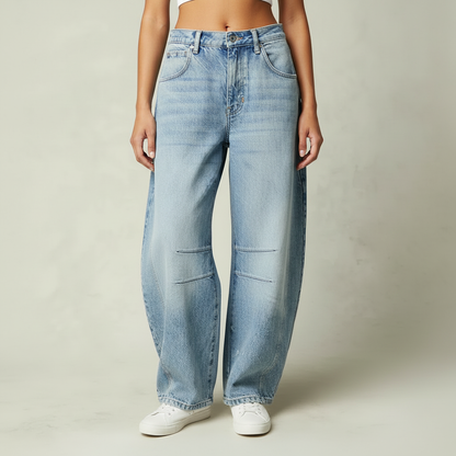 Leopard Print Barrel Jeans | Women's Casual Denim 7
