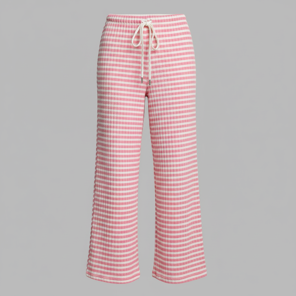 Striped Lace-Up Pants | Women's Casual High Street Fashion 0