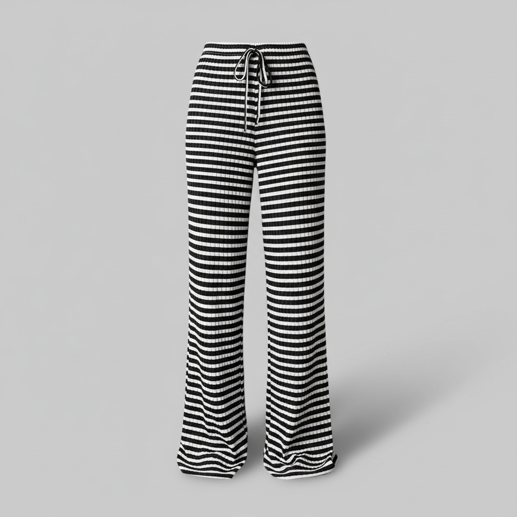 Striped Lace-Up Pants | Women's Casual High Street Fashion 2
