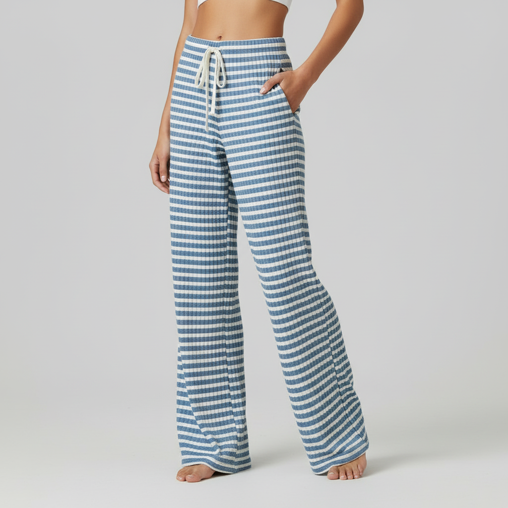 Striped Lace-Up Pants | Women's Casual High Street Fashion 3