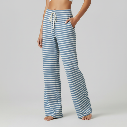 Striped Lace-Up Pants | Women's Casual High Street Fashion 3